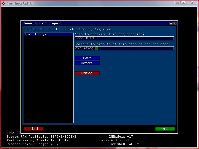 Extension configuration